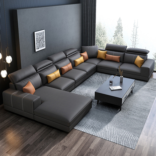 曲美家居官方北欧免洗纳米科技布沙发客厅组合简约现代轻奢大小户
