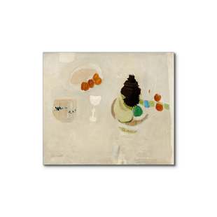 《下午茶》英国现代抽象画奶油白甜趣简约装饰客厅卧室背景墙挂画