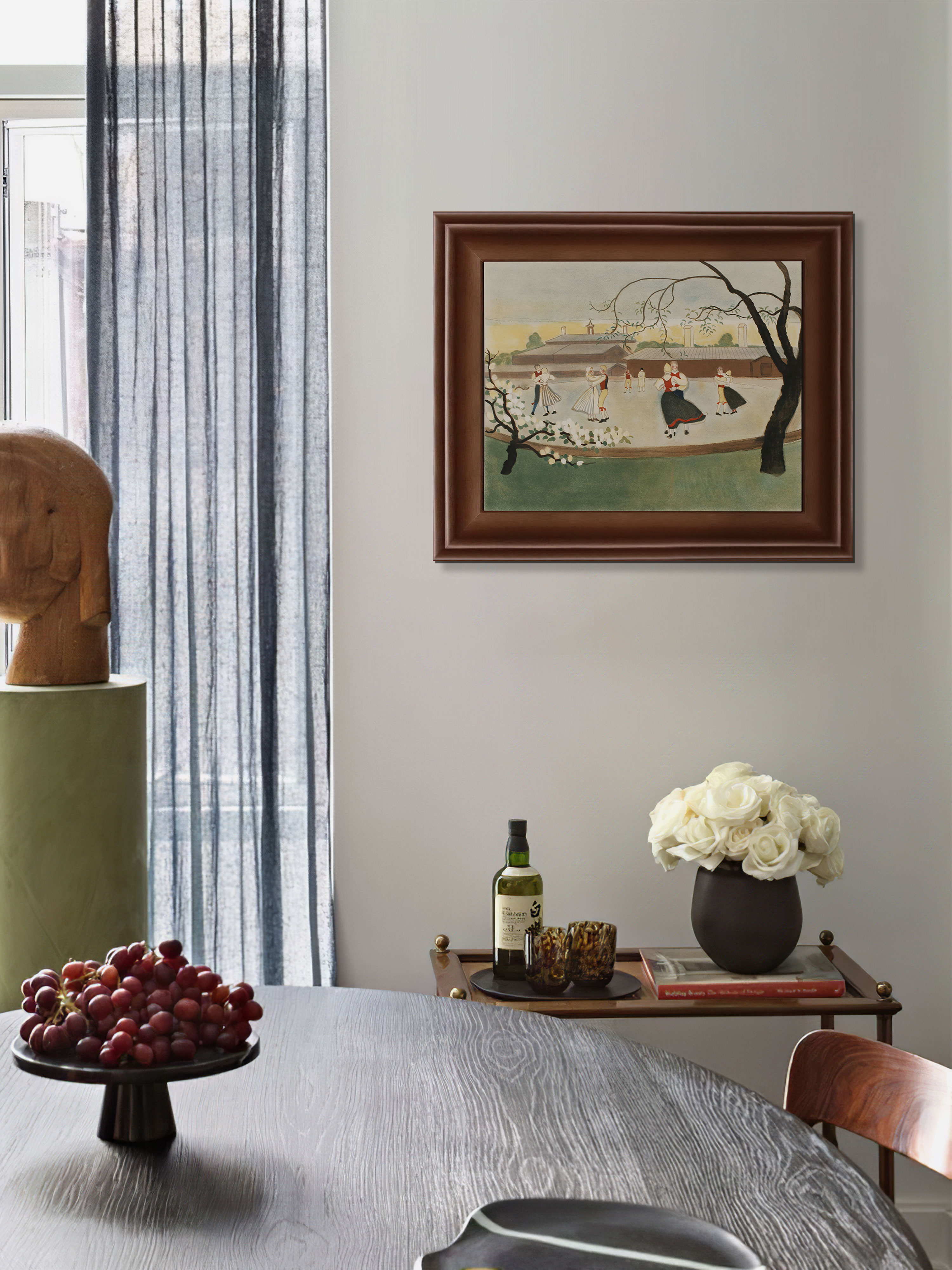 【翩然起舞】Jolin北欧瑞典表现主义轻松愉快复古vintage实木挂画