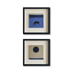 现代立体装裱  抽象油画实木框小众艺术客厅装饰画背景墙组合挂画