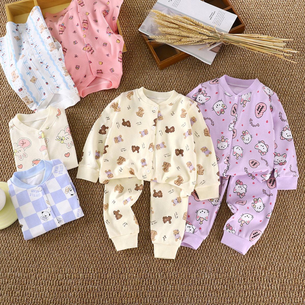 儿童保秋衣秋裤套装纯棉秋季新款男童保暖内衣套装女童衣服童装