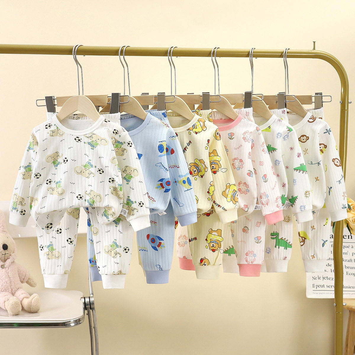 儿童内衣套装纯棉秋季新款男孩秋衣秋裤宝宝睡衣家居服女童童装