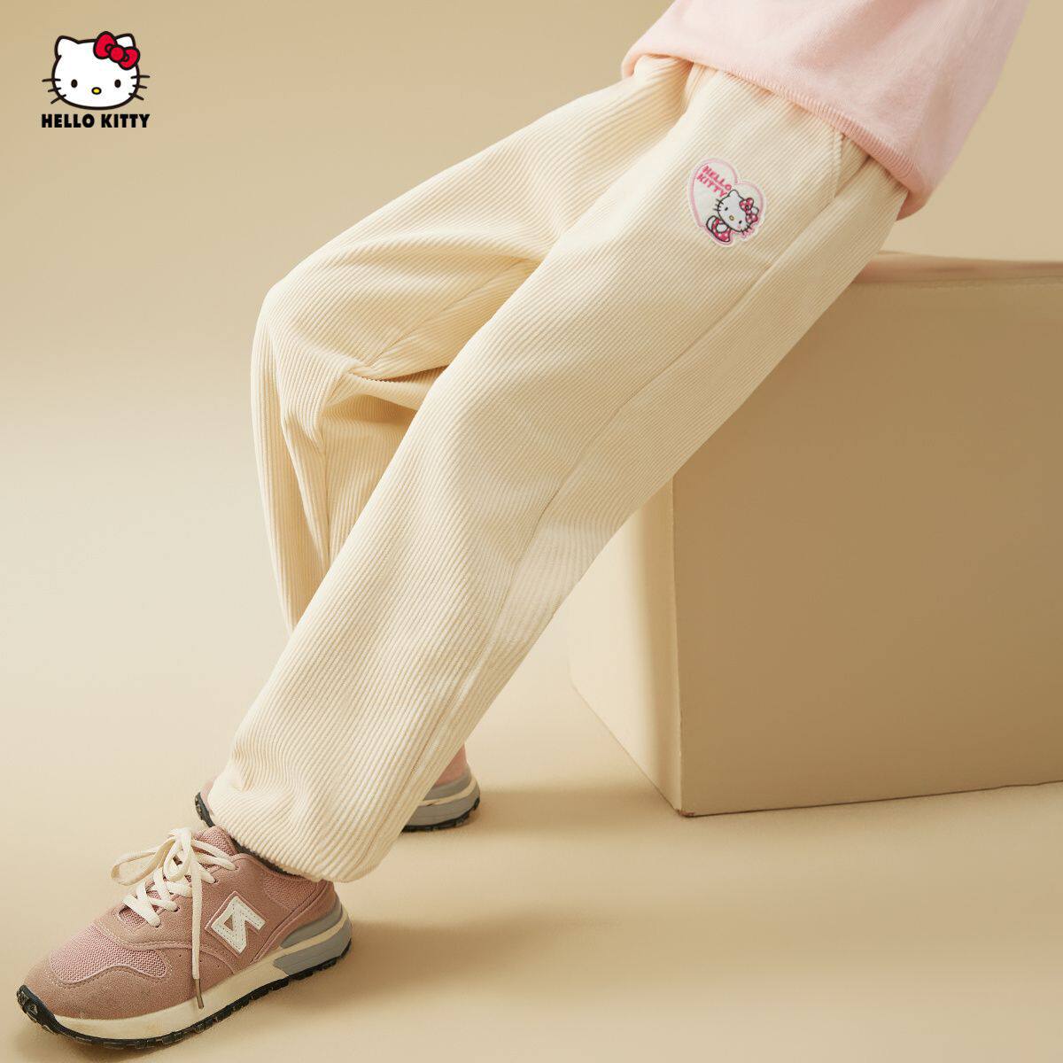 HELLO KITTY/凯蒂猫儿童春秋裤子2026新款女童运动裤宽松休闲百搭