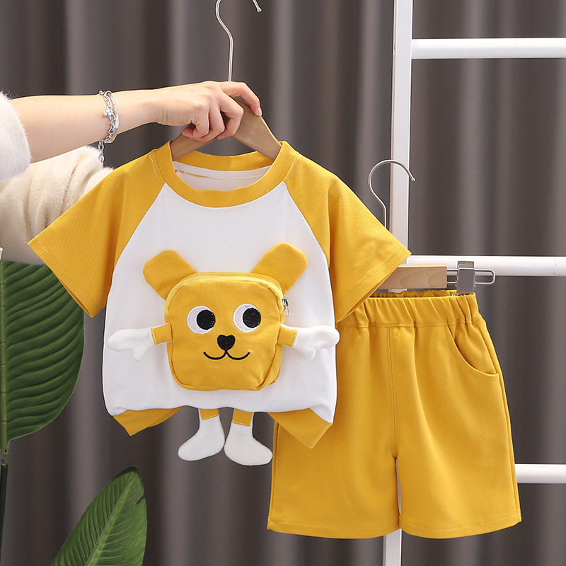 2024新款夏季男童T恤 夏装套装女孩可爱短袖儿童宝宝衣服洋气外贸