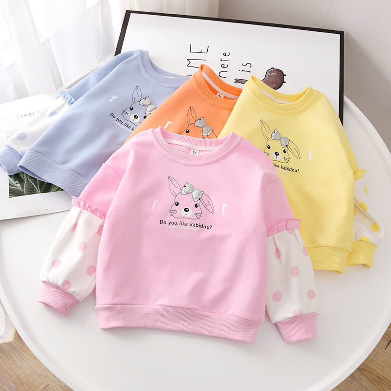 女童洋气网纱卫衣春装2025新款韩版儿童泡泡袖女宝宝时髦薄款上衣