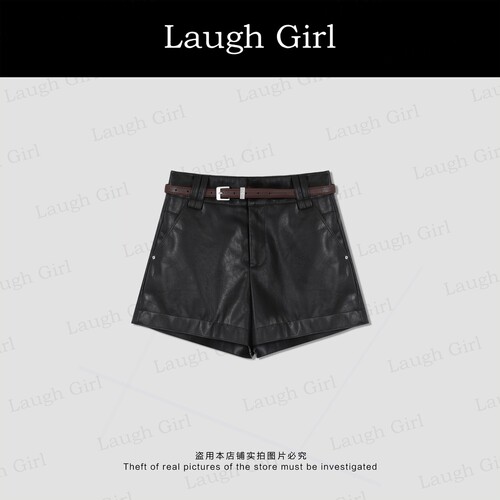 女王皮裤】显瘦百搭辣妹皮短裤KL