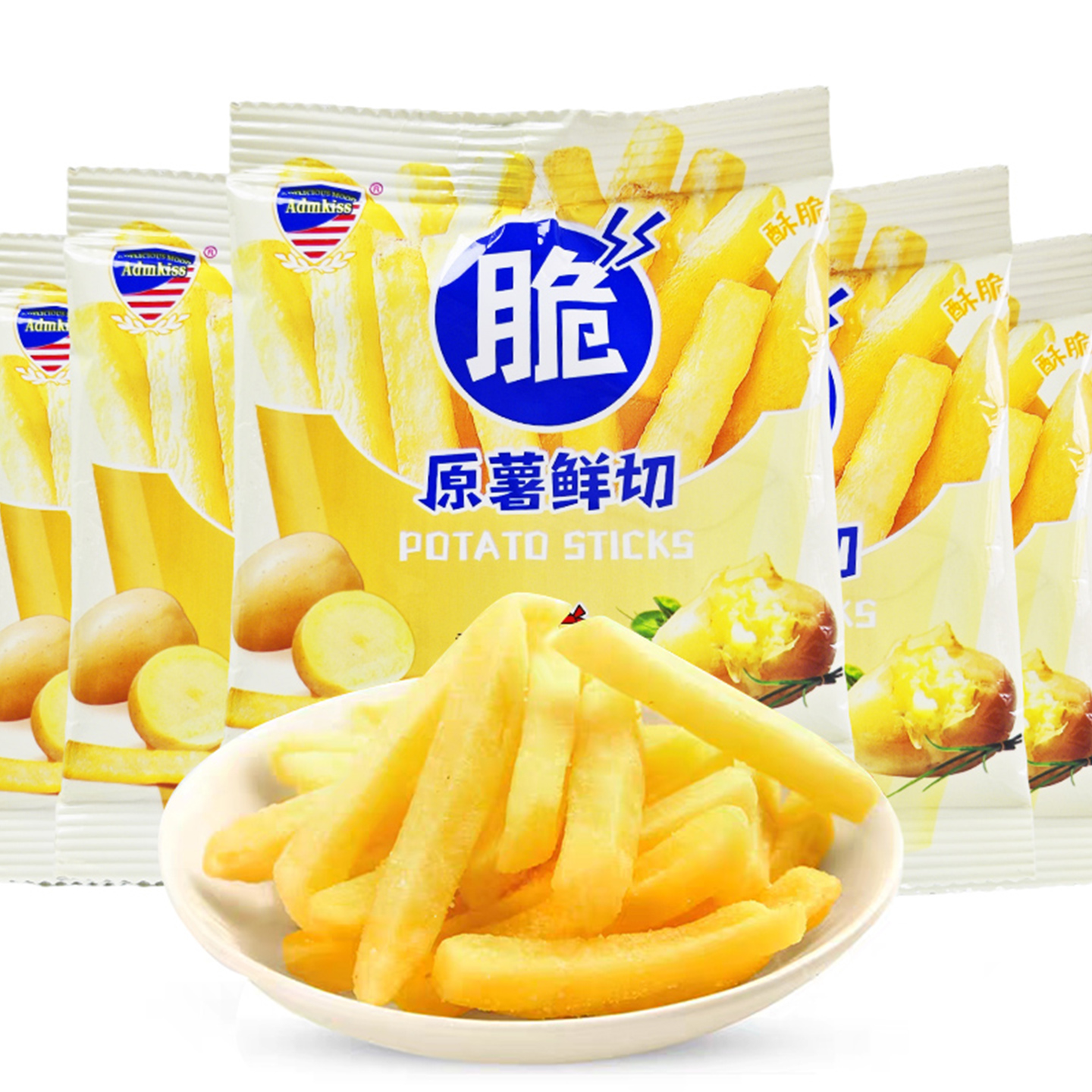脆脆薯条香脆薯条ADMKISS原味蜂蜜黄油味薯条休闲零食小吃下午茶