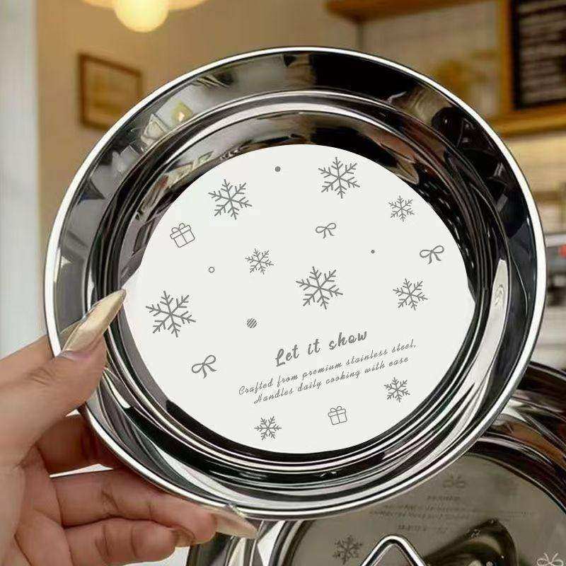 加厚爆款雪花圆形圆盘加厚不锈钢家用盘子菜盘餐盘食品级水果托盘,餐饮具,盘,淘宝优惠券,粉丝福利购,淘宝优惠卷