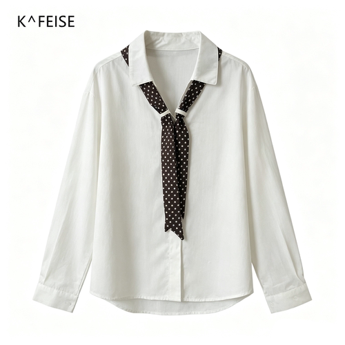 【K^FEISE】100莱赛尔丝带衬衫JNF-8656
