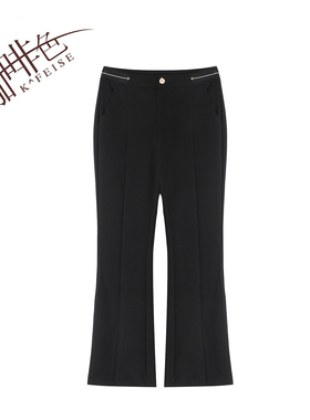 【K^FEISE】裤长100CM【画龙点睛女式微喇裤】显瘦休闲裤086