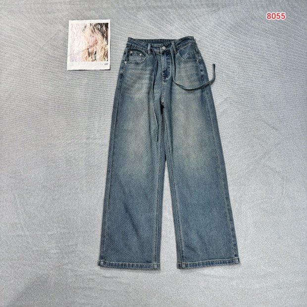 《KFEISE女装》复古做旧休闲牛仔裤LJYC-8055