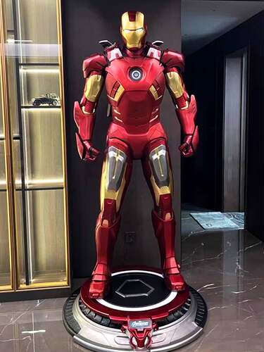 漫威大型1:1钢铁侠全身MK50玻璃钢雕塑k7商场客厅装饰落地大摆件