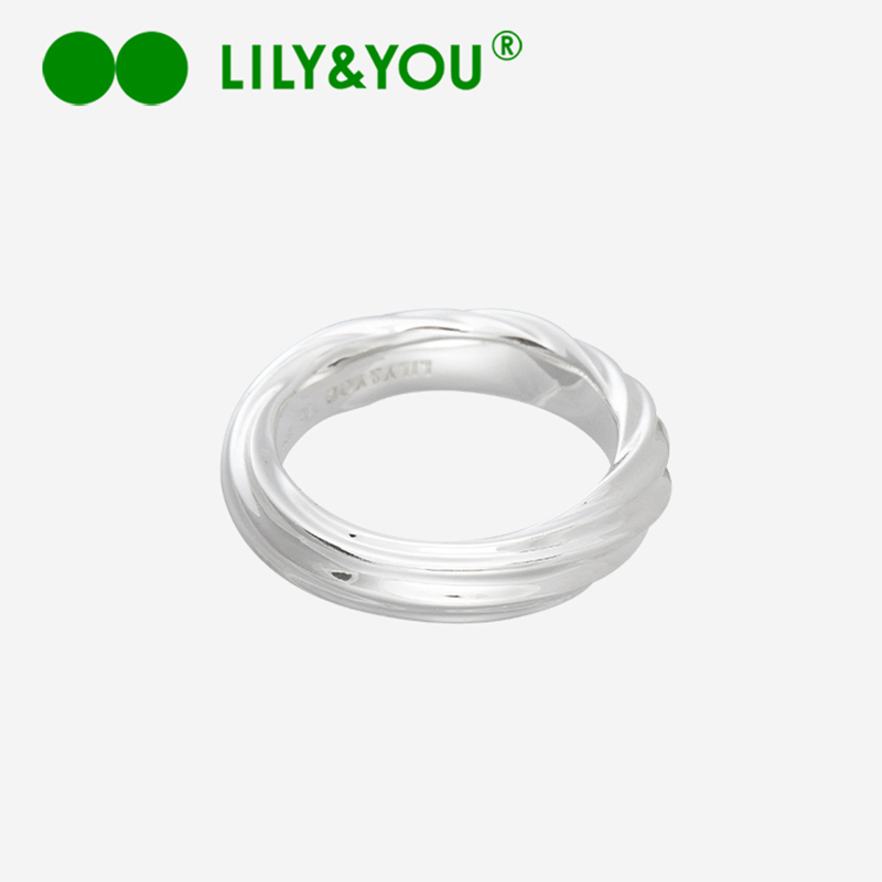 lily&you925银曲奇设计窄版戒指