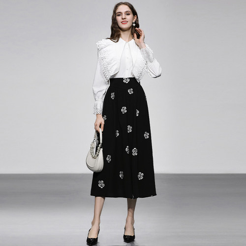 法式赫本风山茶花高级感裙子