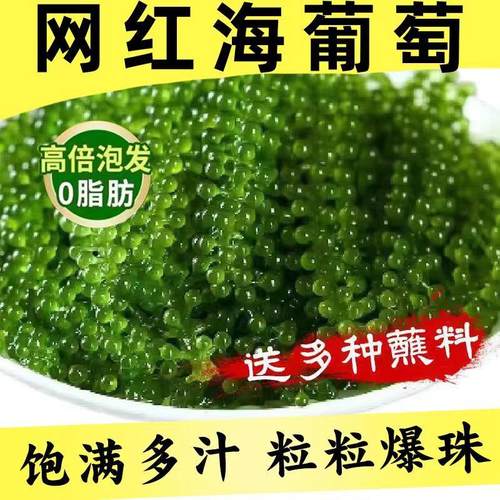 新鲜海葡萄即食海藻长寿菜海带寿司绿色鱼子酱100克 - 封面