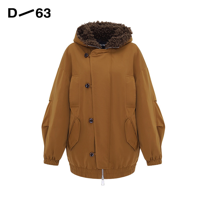 D63女装25冬季新款90鸭绒中长羽绒服御寒保暖夹克羽绒服外套