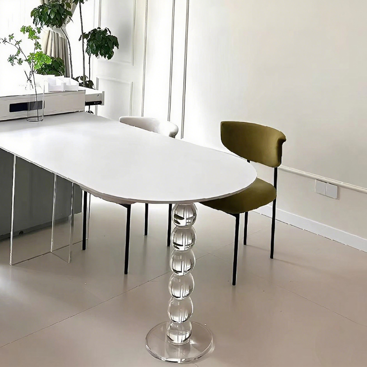 高透亚克力桌腿圆柱形支架