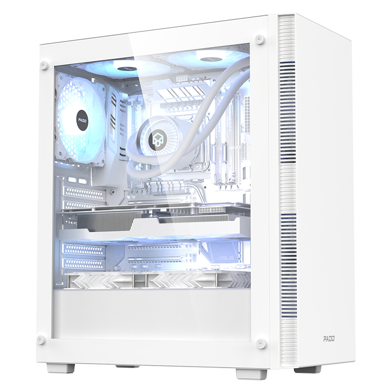 半岛铁盒W5机箱台式机电脑ATX主机外壳风冷背线商务游戏中塔式