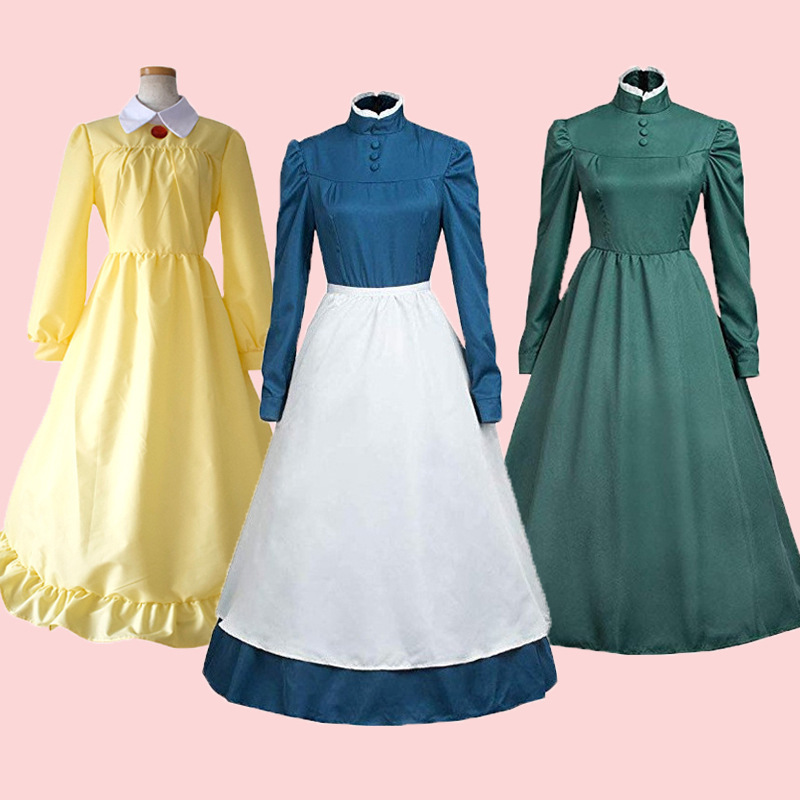 哈尔的移动城堡苏菲cos服连衣长裙角色扮演cosplay服装
