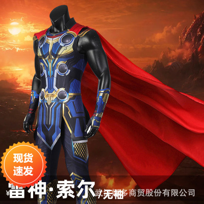 娜多雷神4爱与雷霆雷神索尔无袖版成人紧身衣连体衣cos服J21065BA