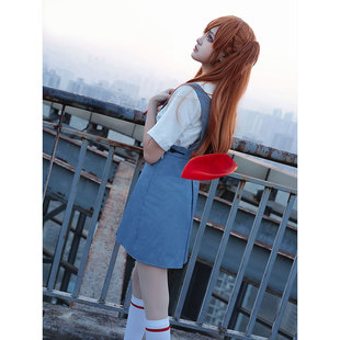 雾蓝EVA福音战士绫波丽cos明日香cos服学院全套cosplayc服
