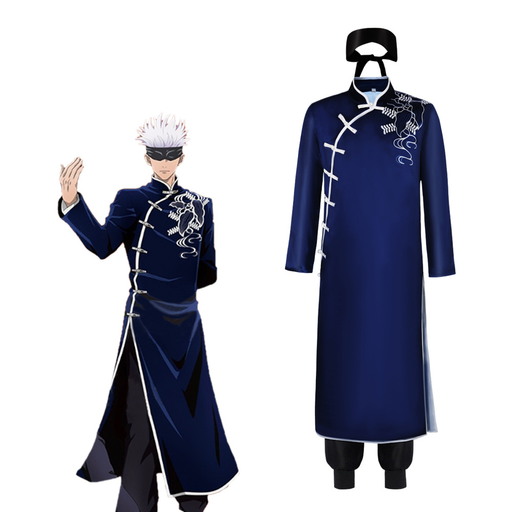 酷漫缘咒术回战cos服五条悟全套动漫旗袍全套cosplay