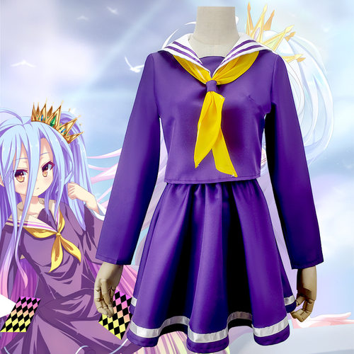 游戏人生白cos服 NO GAME NO LIFE妹妹白COSPLAY制服套装跨境现货