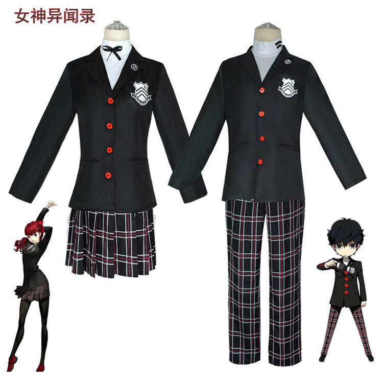 女神异闻录芳泽霞雨宫莲明智吾郎校园制服play服装