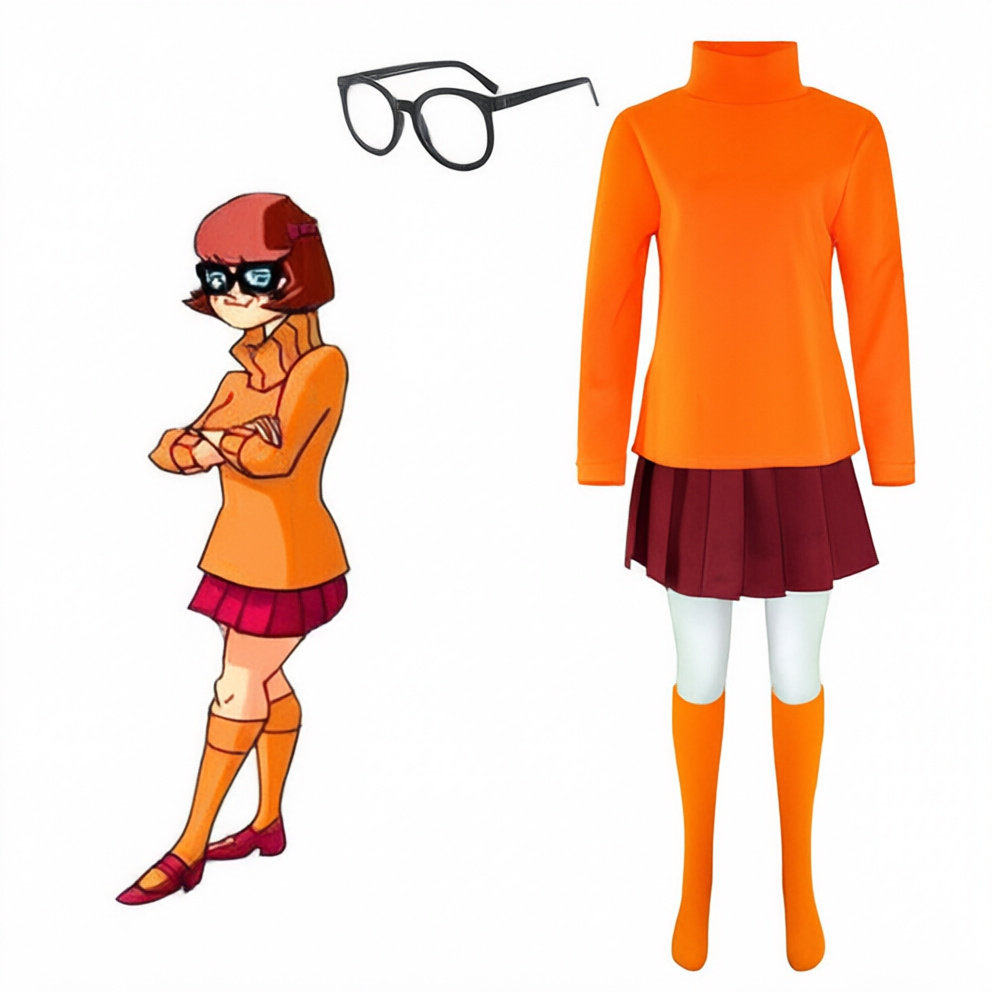 史酷比狗维尔玛cos服万圣节ScoobyDooVelmascoobydoo