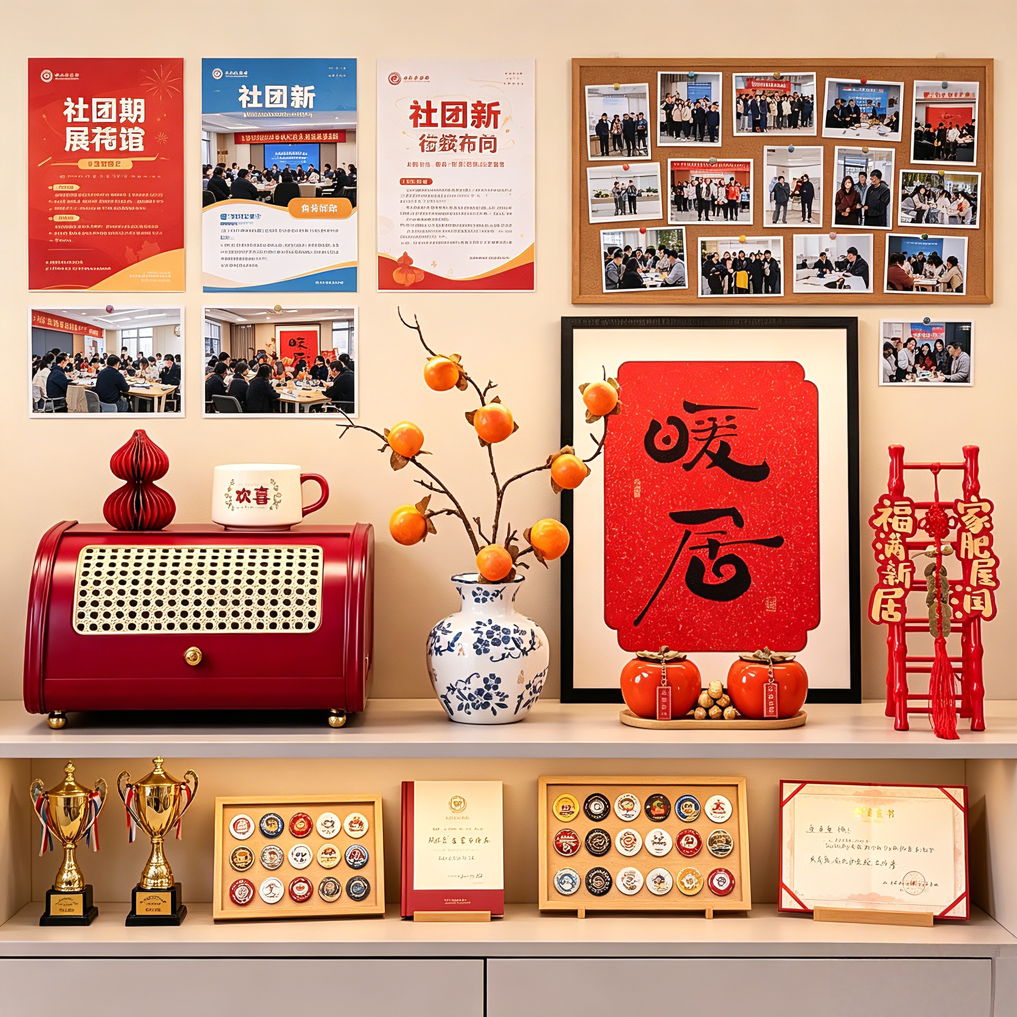 新式开业大吉摆件社团办公室礼品