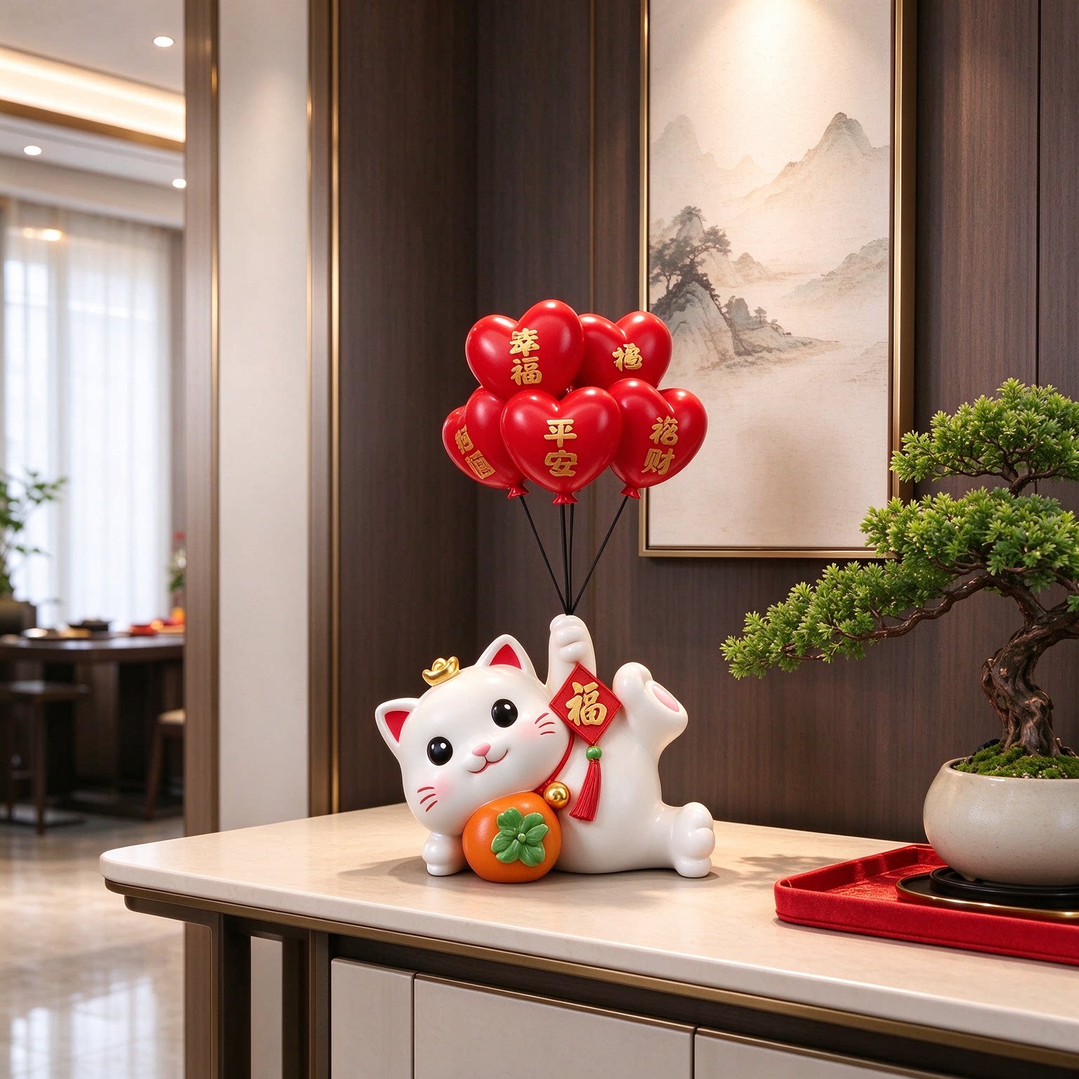 门市招财猫礼物摆件创意轻奢店铺开张2026新款软装摆件新中式国风