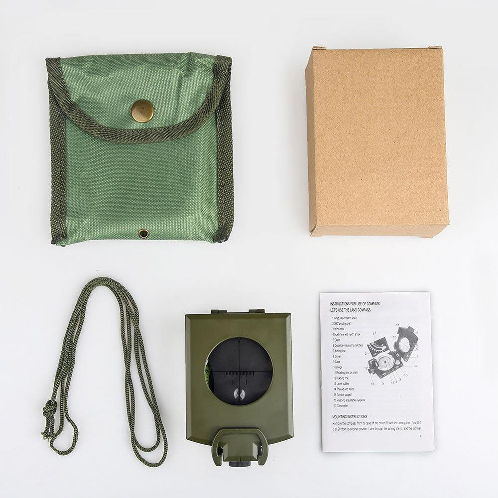 美式度高带倾斜指指南针多用途户外南针坡度精05109018黑色指仪南