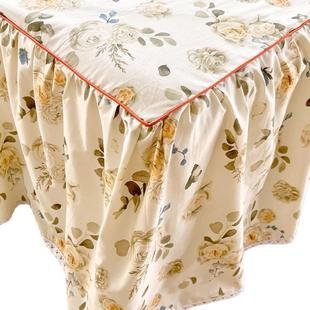 ins风全棉床裙su26 2202 526三套件件床罩纯棉床单带裙花边韩单式