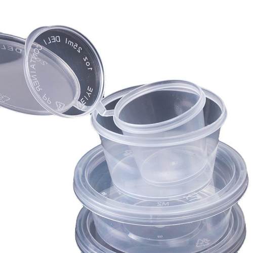 70l75ml一次性AL100464酱料杯分连直体外内m扣料卖调蘸盒打包盒圆