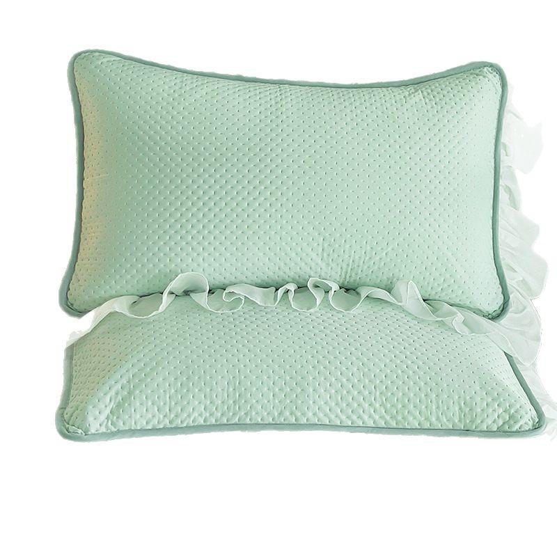 夏天冰丝花边被笠床款凉席豆夏凉床上四件套空调席软席子LDKN三件