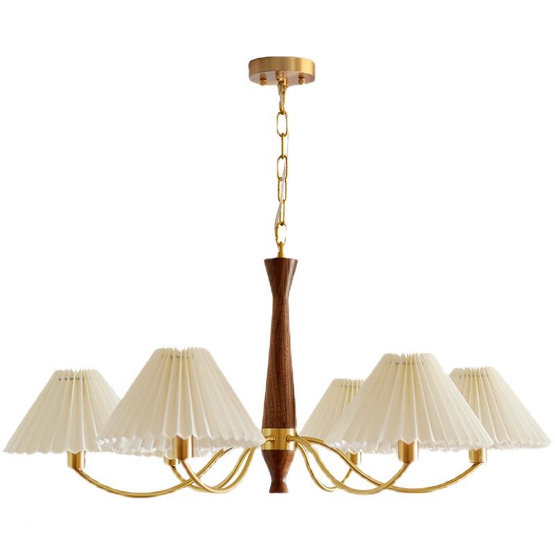 客灯日式复厅古大气古吊色卧室书房M2021-19餐厅北欧网红百褶胡桃