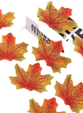 仿真枫叶12#50片*一包婚礼拍8照场景道具8cmcm婚枫叶假庆树叶