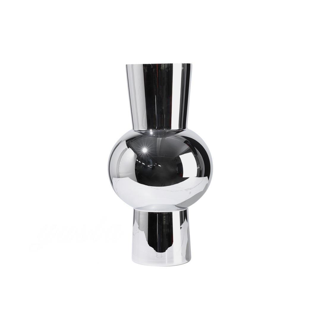 简软约电玻璃客WNP厅餐厅桌面茶几镀柜插花器干花瓶件样板房摆装