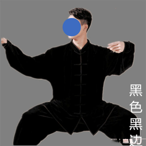 新款太极服男女秋冬加厚加绒太极拳武术表演练功服装包邮