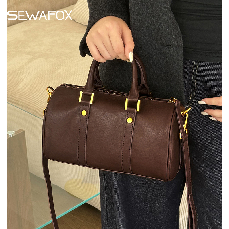 美拉德复古手提包轻奢洋气波士顿