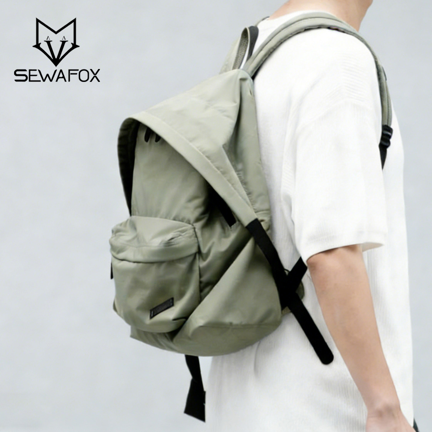 尼龙双肩包户外旅行背包防水帽檐书包电脑包简约通勤包男女同款