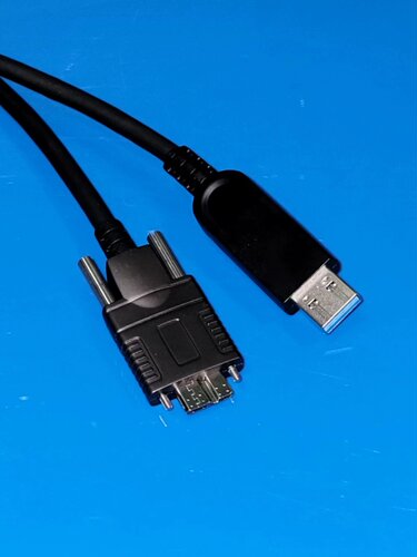 USB3.0转Microb光纤线工业相机高柔拖链线带锁固定5Gbps速率传输