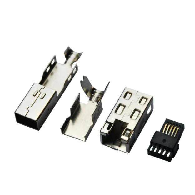 1394 插头 连接器 IEEE 1394B 9PIN公头 焊线式 四件套 长款 插头