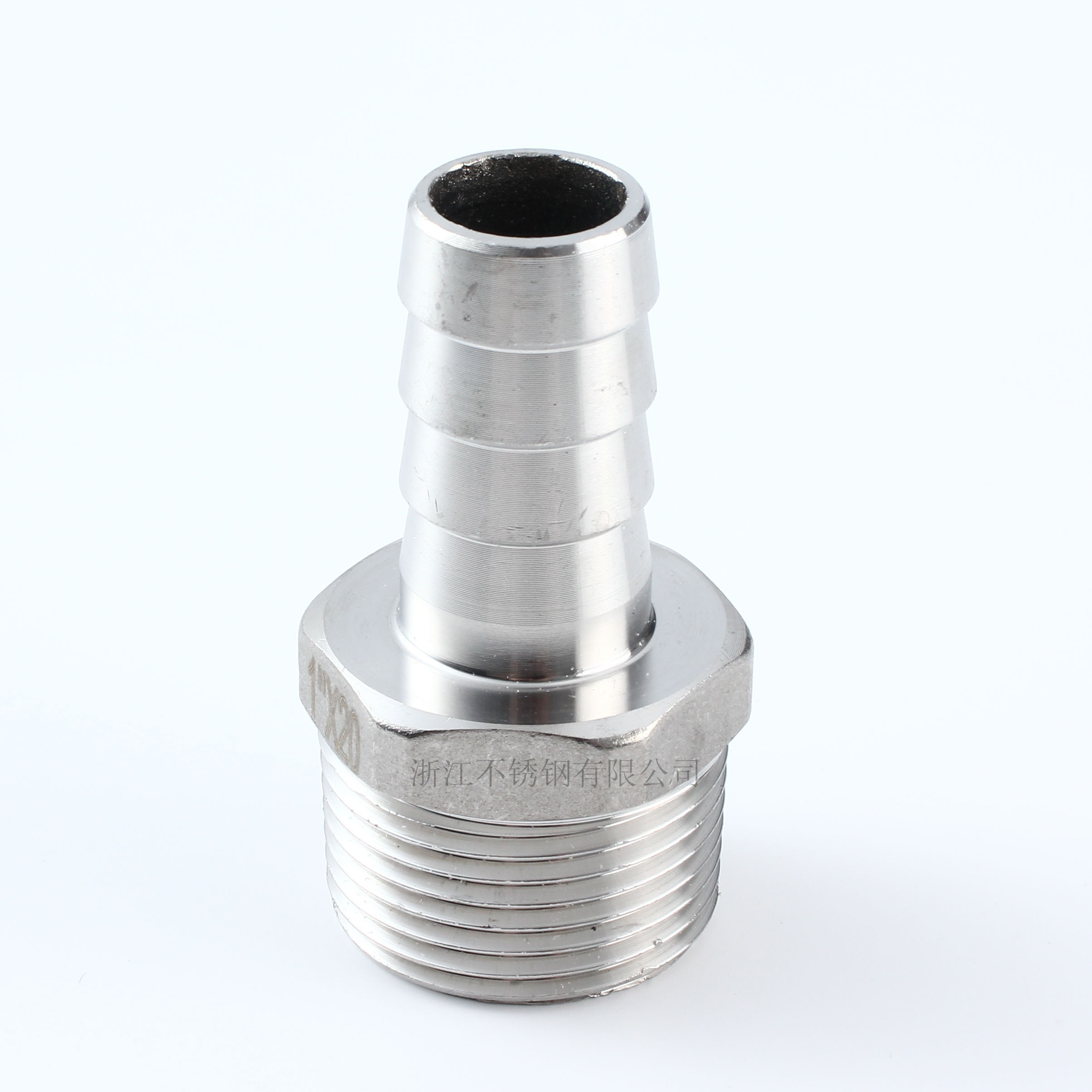 304不锈钢丝扣皮管接头六角外丝宝塔头外螺纹皮接水管软管4分6分