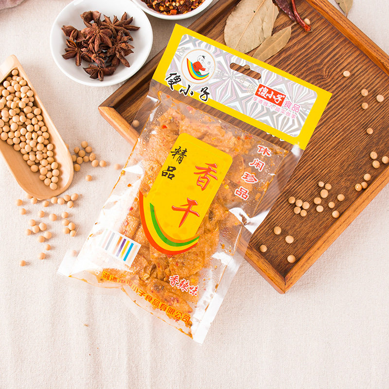 傻小子香辣香干大包老式豆皮辣条麻辣五香薄豆干湖南湘潭产小吃