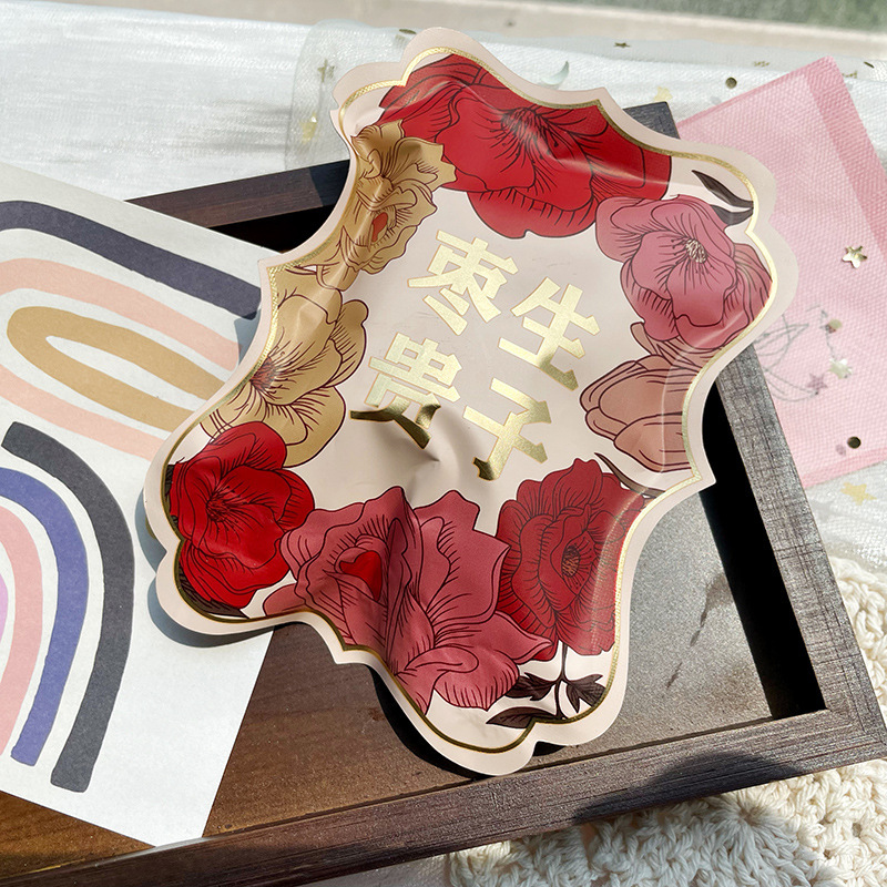 拉斐之吻富贵花繁花似锦异形枣袋包装伴手礼结婚庆喜糖喜枣子蜜枣