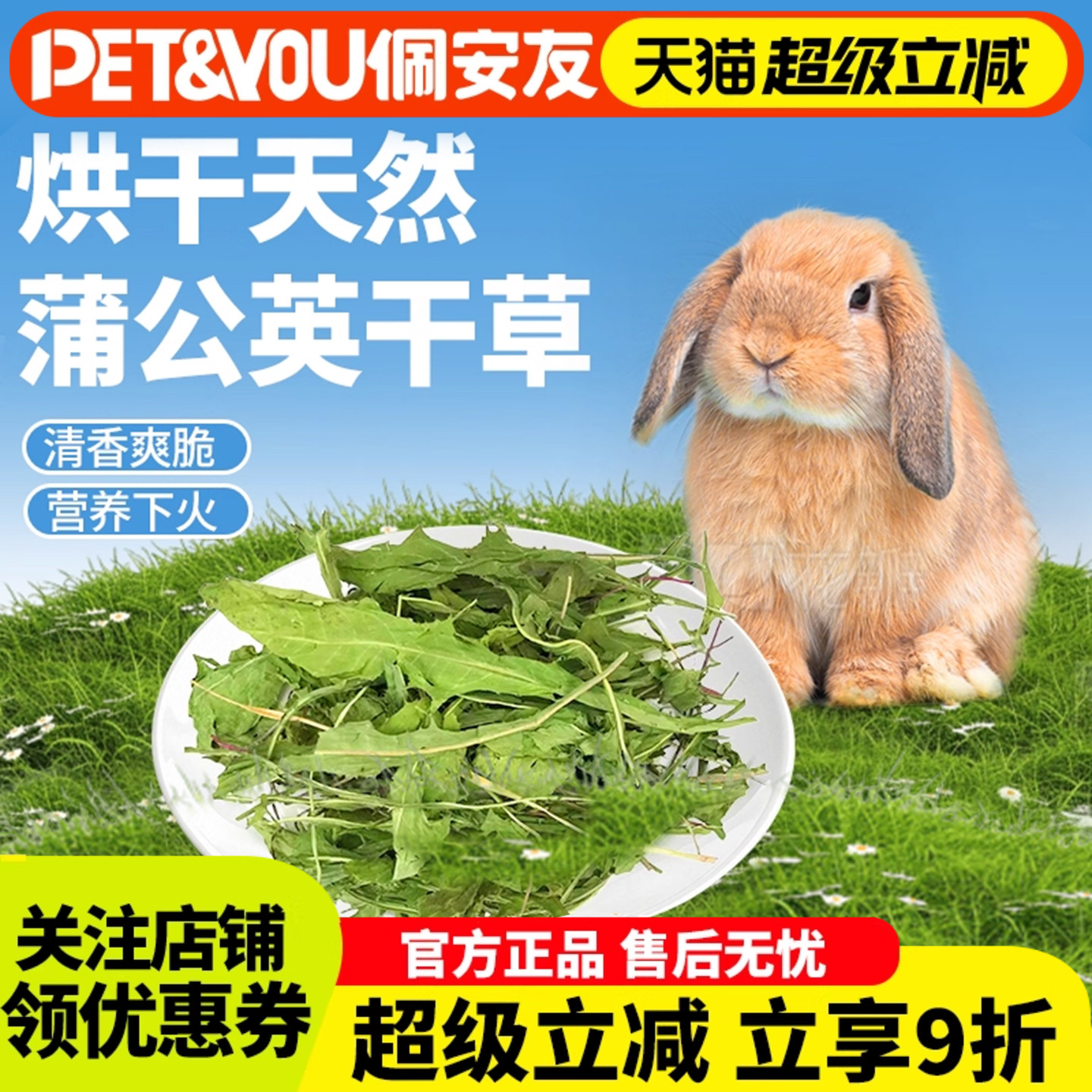 佩安友蒲公英干草兔子龙猫豚鼠草