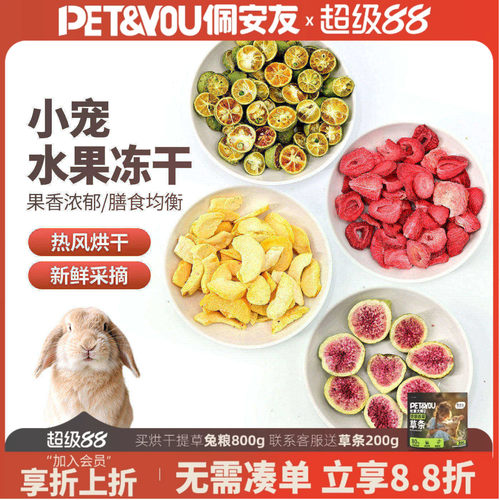 水果冻干兔子仓鼠龙猫零食苹果干