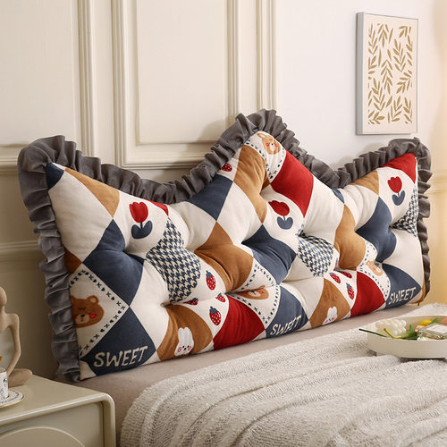 床头靠垫公主靠枕卧室榻榻米软包双人护腰大靠背飘窗墙靠宿舍床C