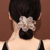 2025新款 气质发圈高级感头绳盘发丸子头盘发神器扎头发绳头花头饰